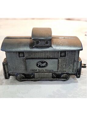 Vintage Cutting Edge Metal Train Bank Post Honey Bunches Of Oats Safe Hours